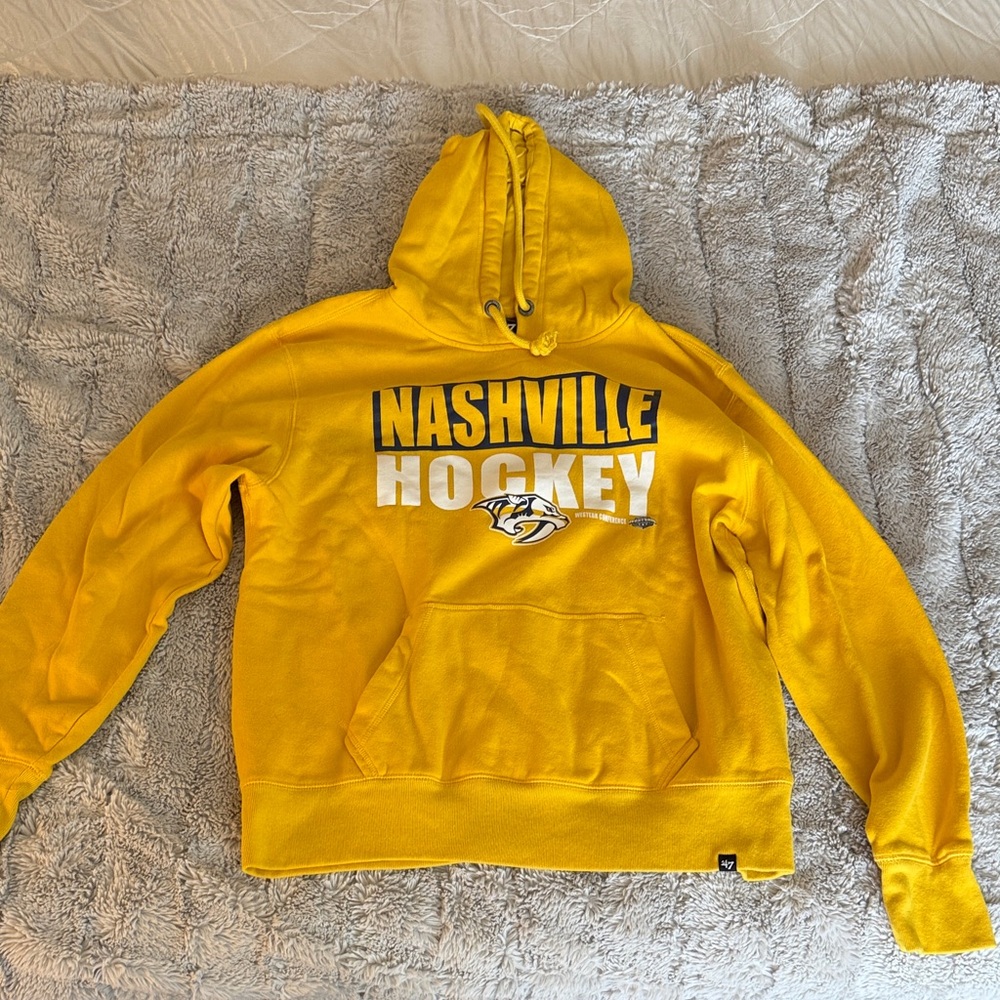 Nashville Hockey Yellow Pullover Hoodie